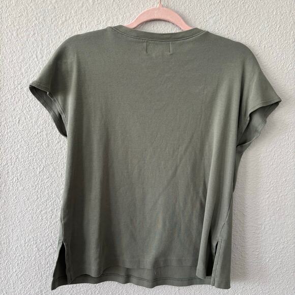 Nordstrom Rack Olive Green Pocket Basic Short Sleeve Tee Women's Size Small - Picture 4 of 9